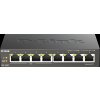 D-Link DGS-1008P 8-portový gigabitový stolový prepínač, 4 porty PoE+, rozpočet PoE 68 W