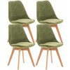 Design-Shop Linares zamat drevené nohy natura Svetlo zelená 4 ks