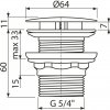 AlcaPlast A396SN - Výpusť umývadlová G 5/4