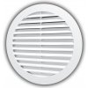 Vonkajšia vetracia mriežka ASA s golierom d125 mm, biela MIKAWI 59-1041