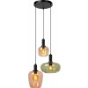 Lucide | Lucide 45408/13/99 - Luster na lanku ILONA 3xE27/40W/230V čierna/béžová | LC3591