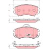 TRW Sada brzdových platničiek kotúčovej brzdy GDB3386