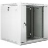 Nástenná rozvádzačová skriňa 19'' 12U 600x600mm sivá (sklenené dvere)