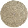 Pletená dekoratívna podložka na stôl v sivo-zlatej farbe Priemer kruhu: 38 cm viacfarebná