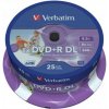 Verbatim DVD+R DL, Double Layer Wide Inkjet Printable, 43667, 8.5GB, 8x, spindle, 25-pack, 12cm, pre archiváciu dát