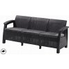 Záhradná pohovka KETER Cofru Love Seat pre 3 osoby, grafitová