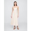 GAP Rebrované midi šaty Béžová XL