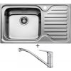 Teka CLASSIC MAX 1B 1D R X pravý nerezový + Teka MTP 913 CR chróm