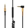 Audio kábel Aux 3,5 mm pre slúchadlá Marshall Major - Čierny, krútený s mikrofónom
