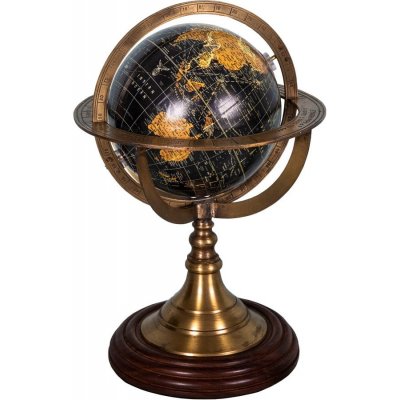 Dekoratívny glóbus s podstavcom z palisandrového dreva Antic Line Globe, ø 17 cm