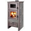 Kachle Pro TAURUS Ceramic, šedé, 12 kW, 120 mm, s rúrou na pečenie