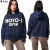 Fox W Moto-X Oversized fleece Po mikina, midnight, M