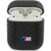 BMW Ochranné pouzdro PU Carbon M Collection pro AirPods 1/2 černé