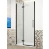 GELCO TRINITY BLACK 100cm ľavé dvere do niky s pevnou stenou v rovine, profil čierna mat, sklo matné, GT1210ML-B
