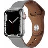AppleKing kožený remienok s kolíčkovým zapínaním pre Apple Watch 42mm / 41mm / 40mm / 38mm - sivý - možnosť vrátiť tovar ZADARMO do 30tich dní