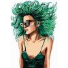 Zuty – Maľovanie Podľa Čísel – Žena So Zelenými Vlasmi, 80 × 100 cm, Plátno + Rám 8596530080558