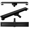 Rea Neo Pro, 90cm lineárny odtokový žľab 2v1 s 360stupňovým sifónom, čierna, REA-G8908