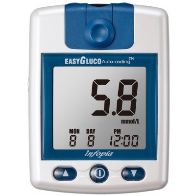 Glukometr EasyGluco s 25 ks testovacích proužků + 25 lancet