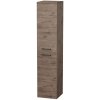 INTEDOOR Vysoká skriňa BEE, pravá, úchyt čierny, 2 dvere, š.35cm, dub Wellington