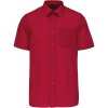 Kariban Košile Ace K551, popelínová, krátký rukáv COT20K55124804-classic red XL Červená