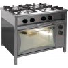 EGAZ Plynový gastronomický sporák 4-horákový s elektrickou rúrou, 900x900x850 mm, 27,4 kW | EGAZ, TGP-424/PKE-1
