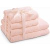 Svetloružové froté bavlnené uteráky a osušky v súprave 4 ks Amari – Restilo
