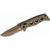 Benchmade 275SFE-2 Sibert Adams Serrated taktický vreckový nôž 9,6 cm, tmavohnedá, zelená, G10