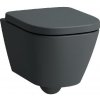 Laufen Meda - Závesné WC, Rimless, matný grafit H8201137580001