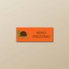 Nažehľovacie menovky na oblečenie (Kopírovat) - 2ks, Obdĺžnik 4,4 × 1,7 cm, Korytnačka, Oranžová