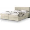 Čalúnená boxspring manželská posteľ Torrel 160x200 - krémová