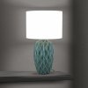 Orion Stolová lampa Tortuga, zelená/biela, výška 49,5 cm, keramika/látka - LA 4-1225/1 grün
