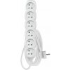 EMOS SK s.r.o. Predlžovací kábel 3 m / 6 zásuviek / biely / PVC / 1 mm2 - P0613