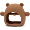 New Baby silikon hryzátko na ruku medvedík karamelovo hnedá