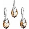Súprava šperkov s kryštálmi Swarovski náušnice a prívesok zlatá slza 39169.4 Colorado Topaz Lt. Chrome