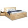 Drevená posteľ s roštami a úložným priestorom Valerian, masív buk