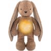 MyHummy šumiaci medvedík zajačik BUNNY BROWN 5v1 + lampička + senzor spánku + melódia + vibrácie - plyšový zaspávačik