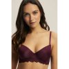 Esotiq push-up podprsenka s čipkou tmavo vínová - barva:ESOP93x/Mahagónová, velikost:75D