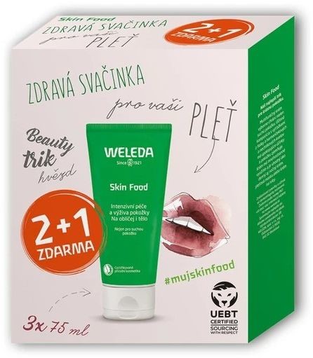 Weleda Skin Food univerzálny výživný krém 3 x 75 ml darčeková sada