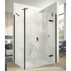 Hüppe Astra Kyvné dvere pravé, 120 cm, čierny profil/čierne sklo PX0401.123.322