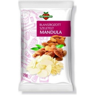 Naturfood Mandle plátky blanšírované 75 g