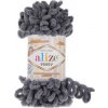 Pletacia priadza Alize PUFFY 087 sivá