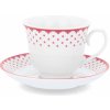 Šálka+podšálka porcelánová 8x15 cm 6 ks 0,18 L