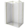 MEXEN/S - Kyoto-F Sprchová zástena WALK-IN s rámom 140 x 75, transparent 8 mm, zlato 800-140-202-04-50-075