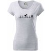 Karate EKG - Dámske tričko Pure - 3XL ( Svetlosivý melír )