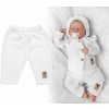 Baby Nellys Pletené nohavice Hand Made Girl biele
