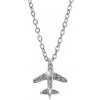 Náhrdelník číry lietadlo s kryštálmi Swarovski Elements Kryštál
