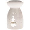 Keramická arómalampa Joyful biela, 9,3 x 14 cm