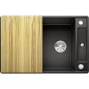 Blanco AXIA III 45 S-F s excentrom, s drevenou krájacou doskou - čierna