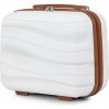 Kono K2094L Kozmetický príručný kufrík 34cm Krémový Polypropylen