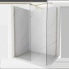 Mexen Kioto sprchová stena Walk-in 120 x 75 cm, transparentná, zlatá - 800-120-202-50-00-075